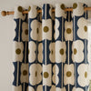 Orla Kiely Abacus Flower Ready Made Eyelet Curtains Navy