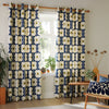 Orla Kiely Abacus Flower Ready Made Eyelet Curtains Navy