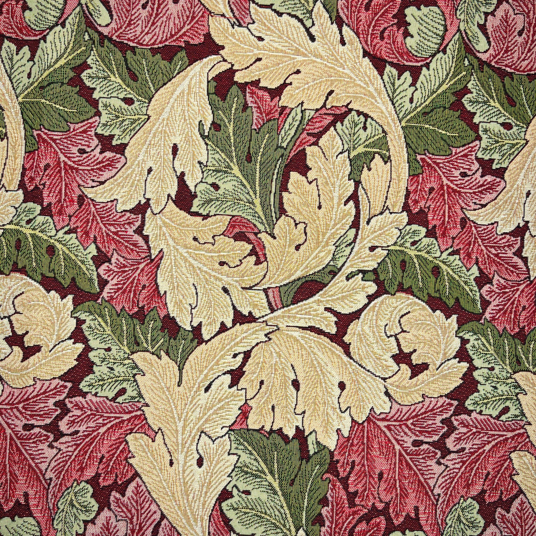 William Morris Acanthus Tapestry Fabric Wine