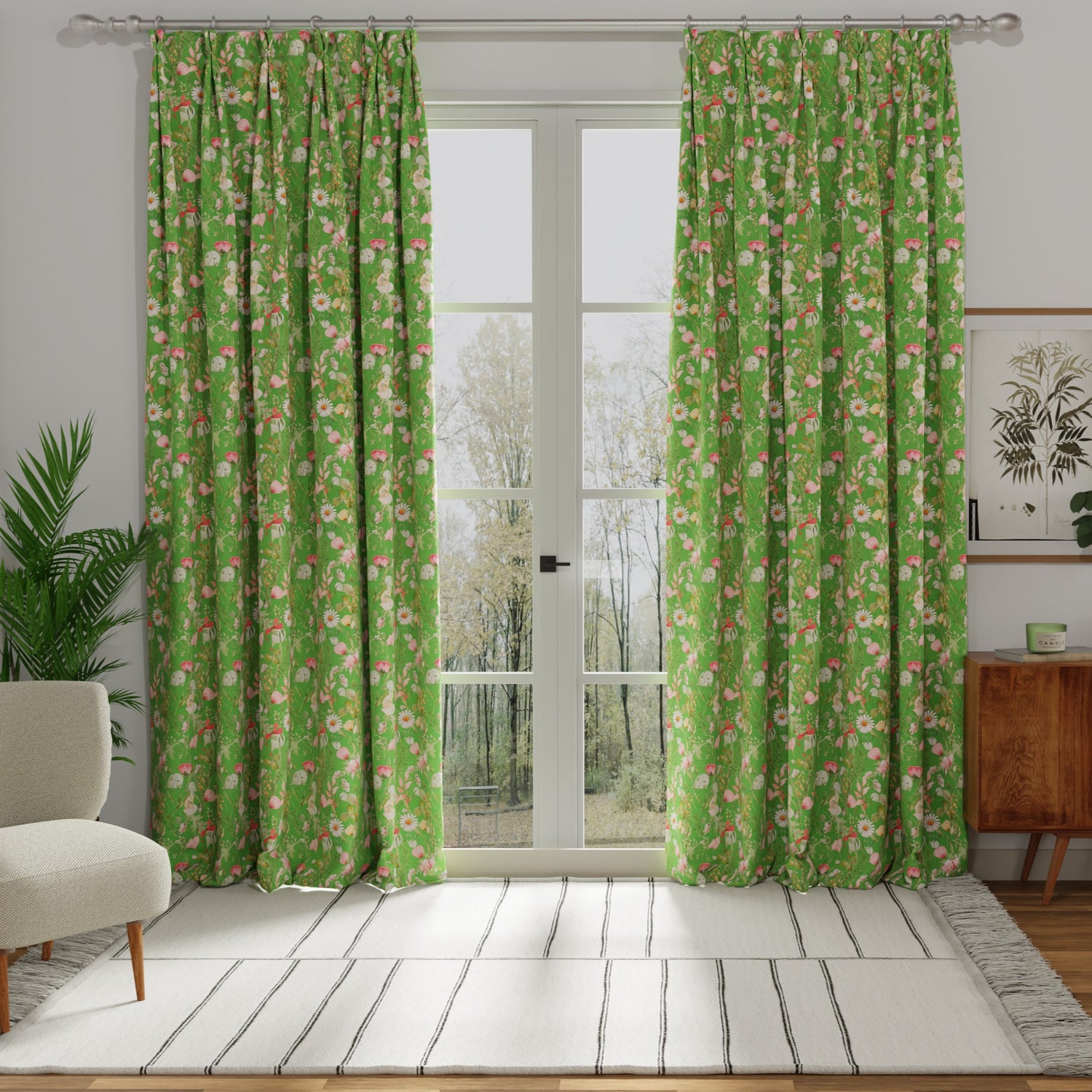 Linda Barker Alda Made to Measure Curtain Green