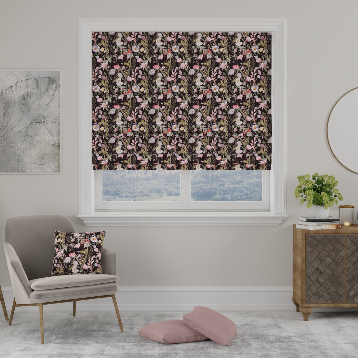 Linda Barker Alda Made to Measure Roman Blind Black