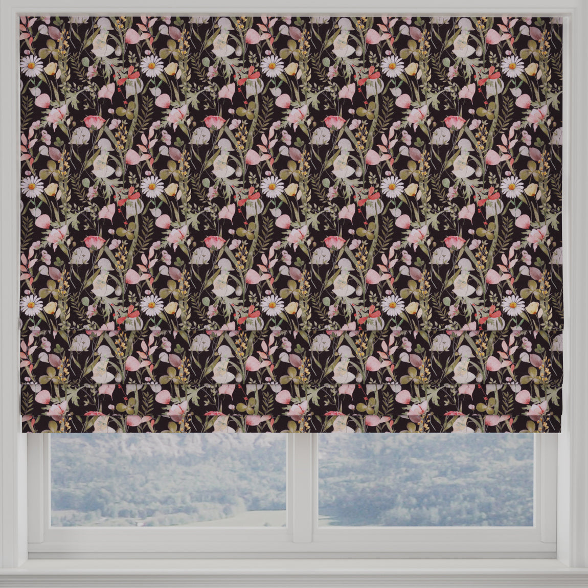 Linda Barker Alda Made to Measure Roman Blind Black