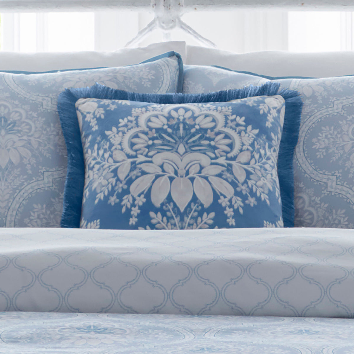 Appletree Heritage Alexia Filled Cushion 43cm x 43cm Blue