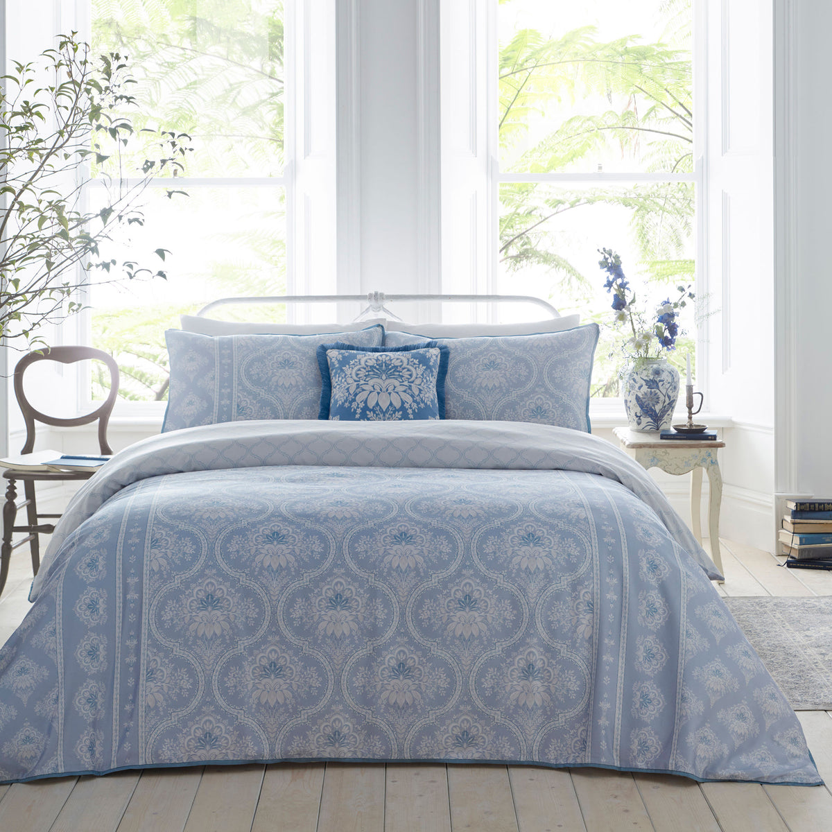 Appletree Heritage Alexia Filled Cushion 43cm x 43cm Blue