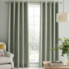 Laura Ashley Alnwick Ready Made Eyelet Curtains Sage