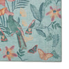 Catherine Lansfield Amaya Tropical Birds Washable Rug Green