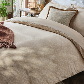 Laura Ashley Ambleford Jacquard Duvet Cover Bedding Set Natural