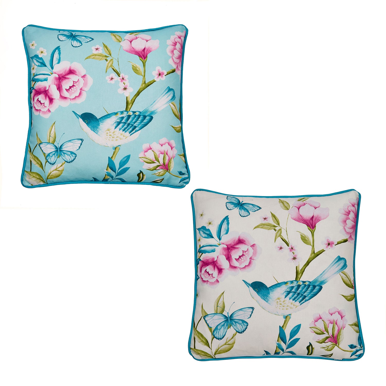 Dreams & Drapes Amelle Outdoor Filled Cushion 43cm x 43cm Blue