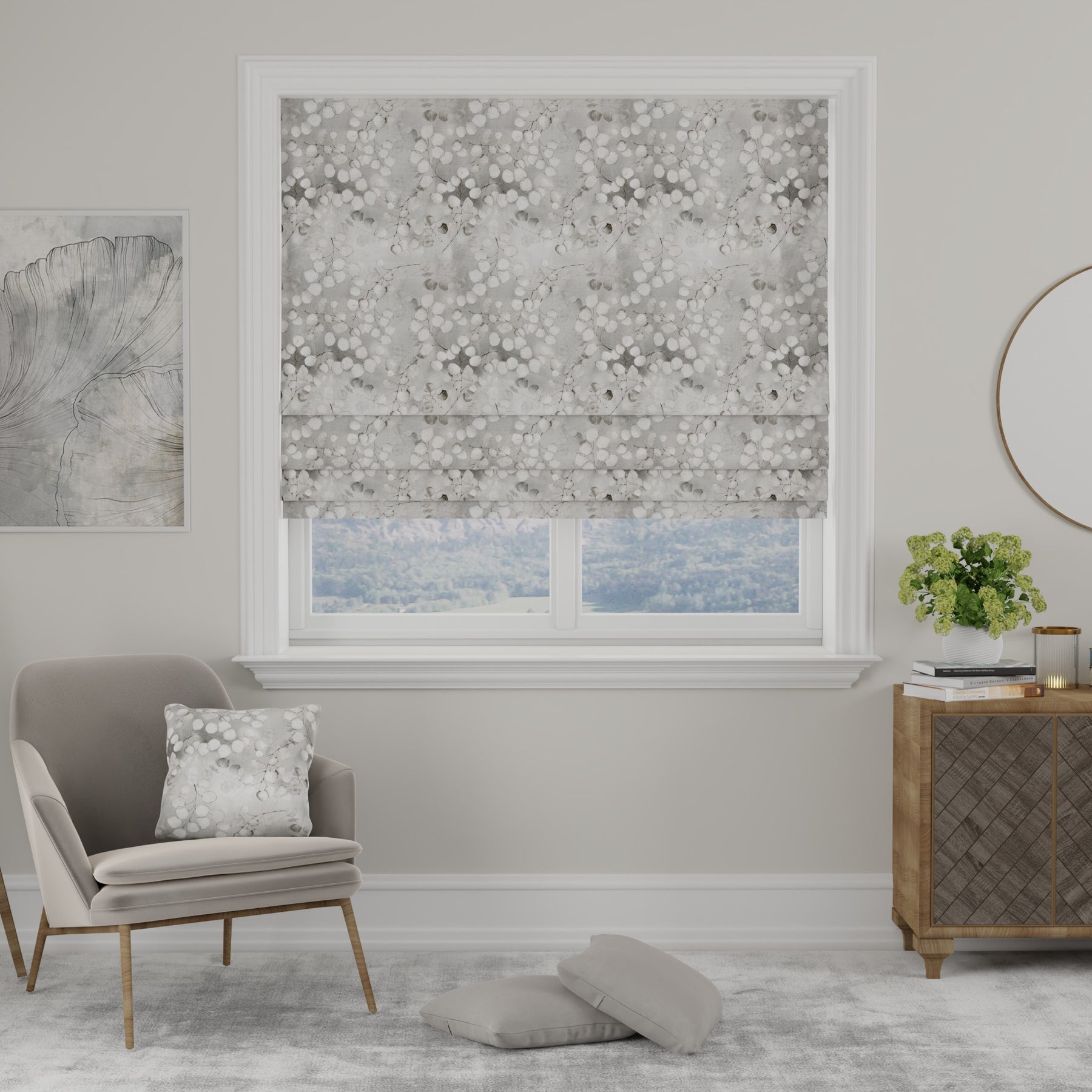 ANTE DECOR Lunaria Made to Measure Roman Blind Grey