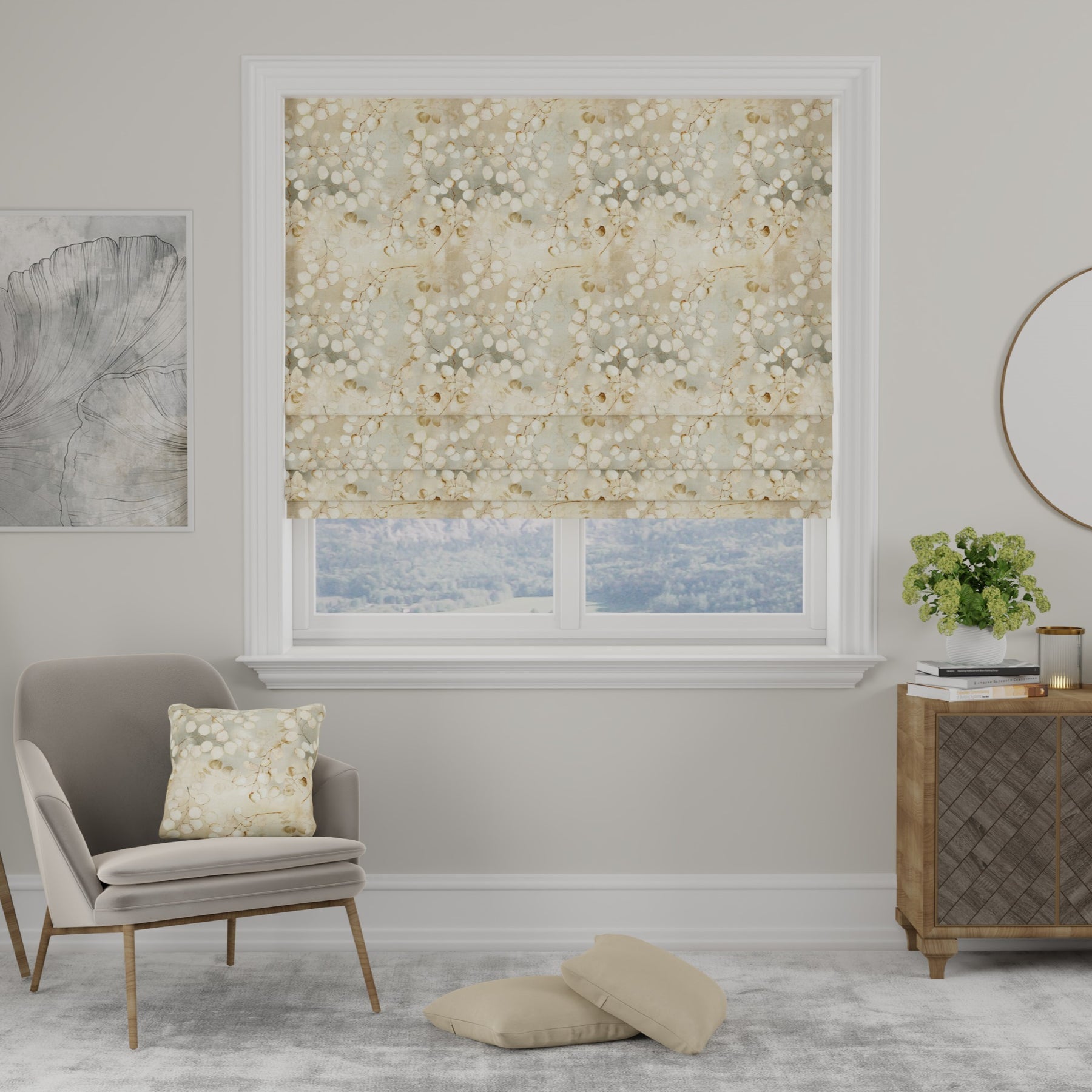 ANTE DECOR Lunaria Made to Measure Roman Blind Peach Fuzz