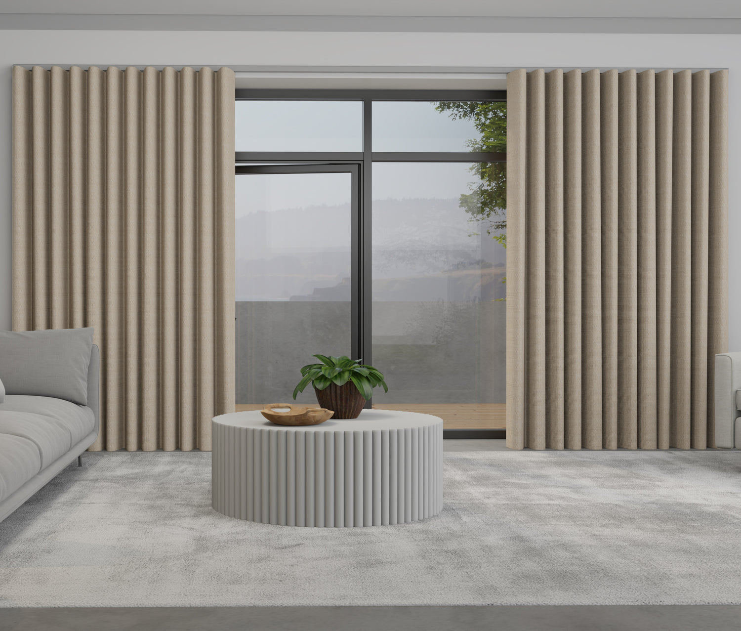 Nico Made to Measure Wave Curtain + FREE Track Champagne