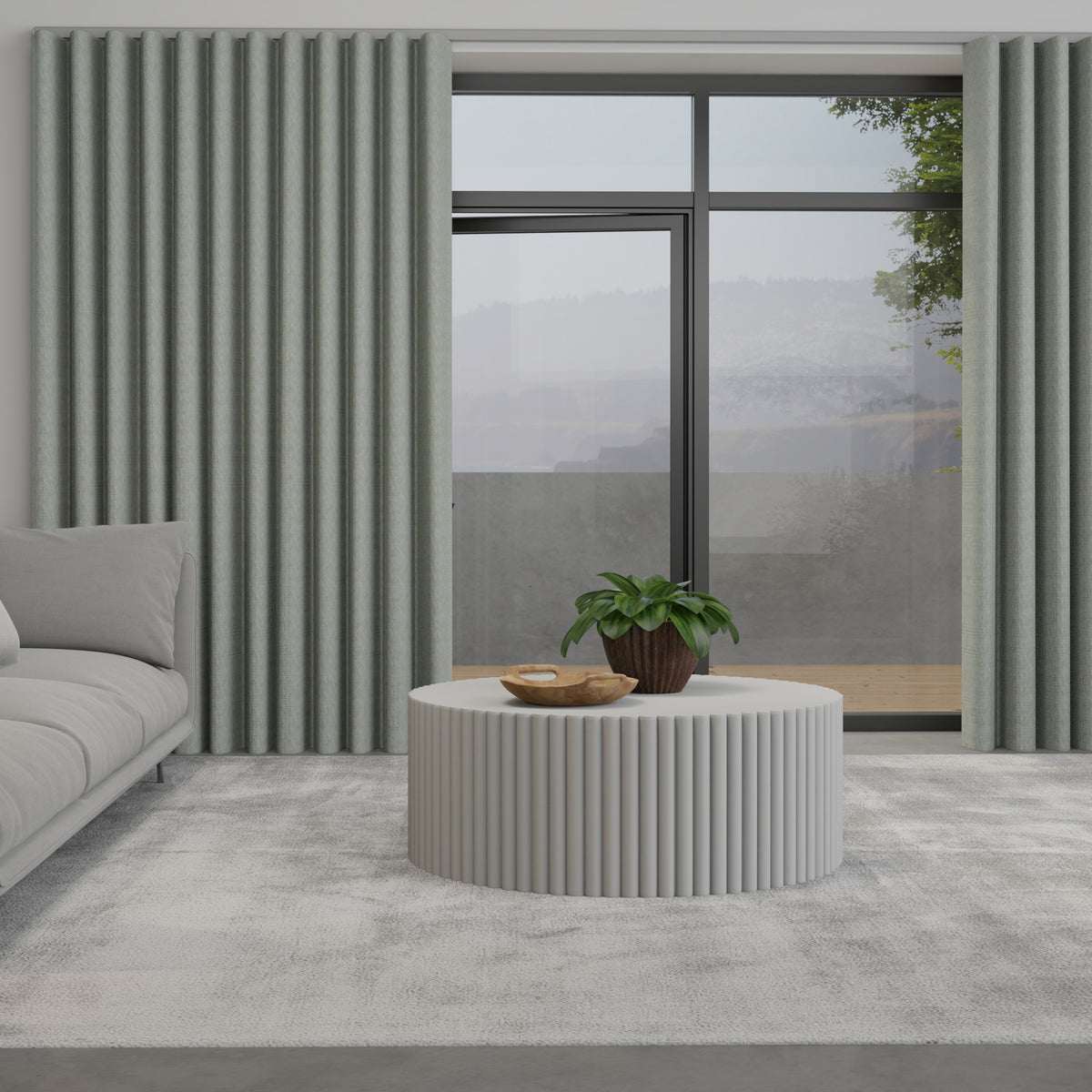 Nico Made to Measure Wave Curtain + FREE Track Seafoam