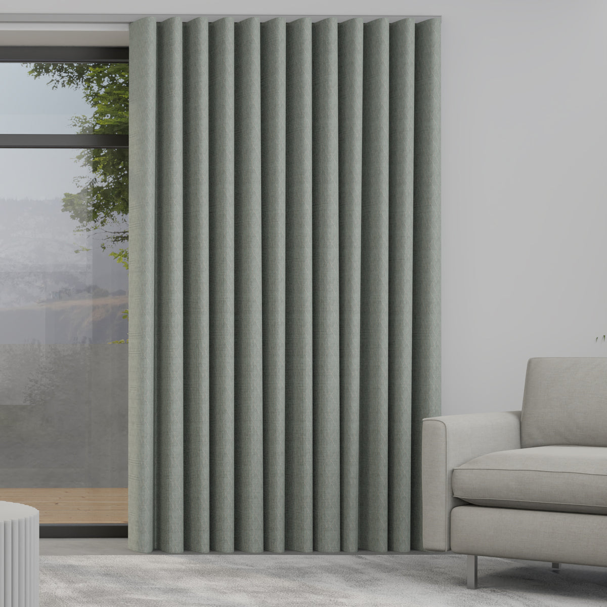 Nico Made to Measure Wave Curtain + FREE Track Seafoam