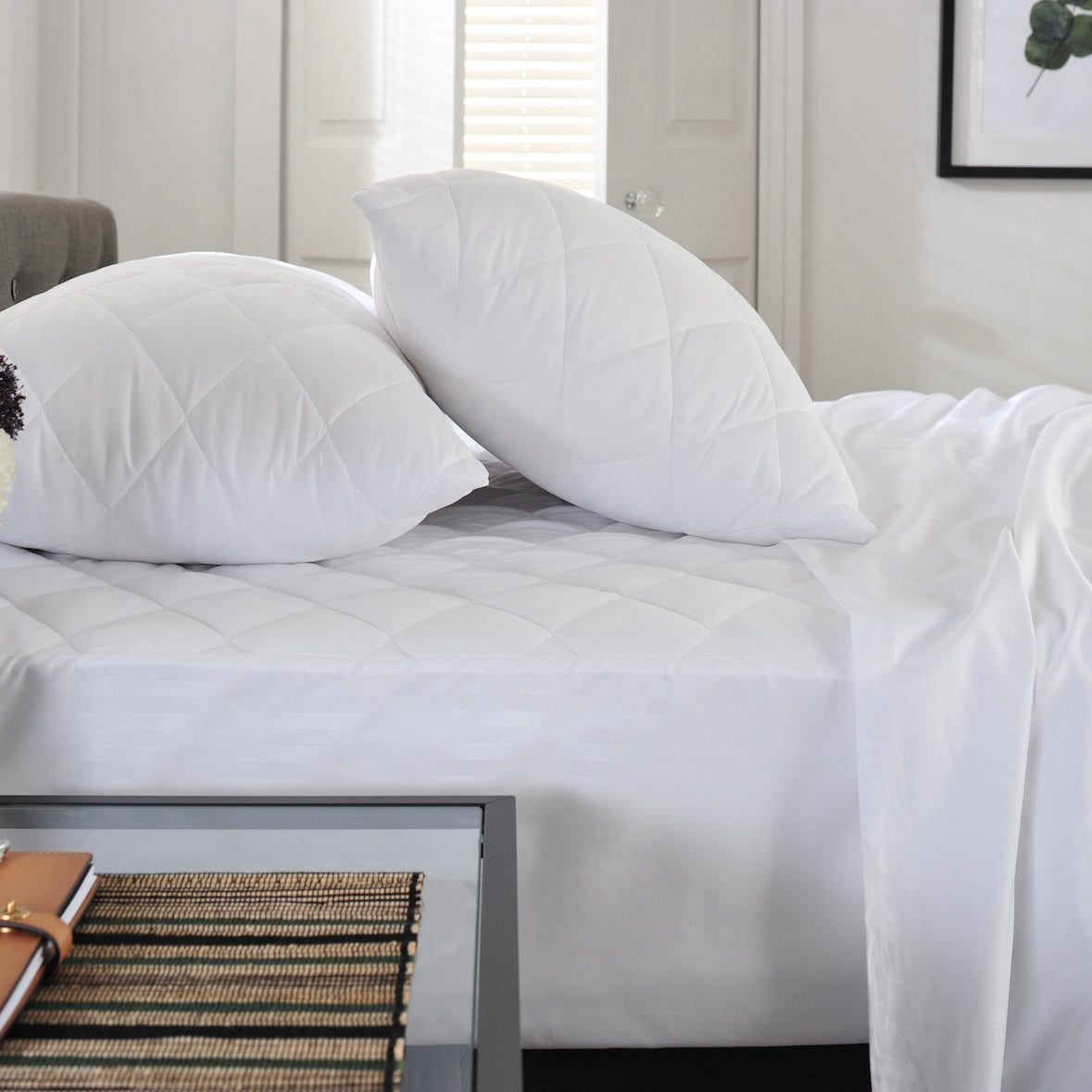 Anti Allergy Mattress Protector White