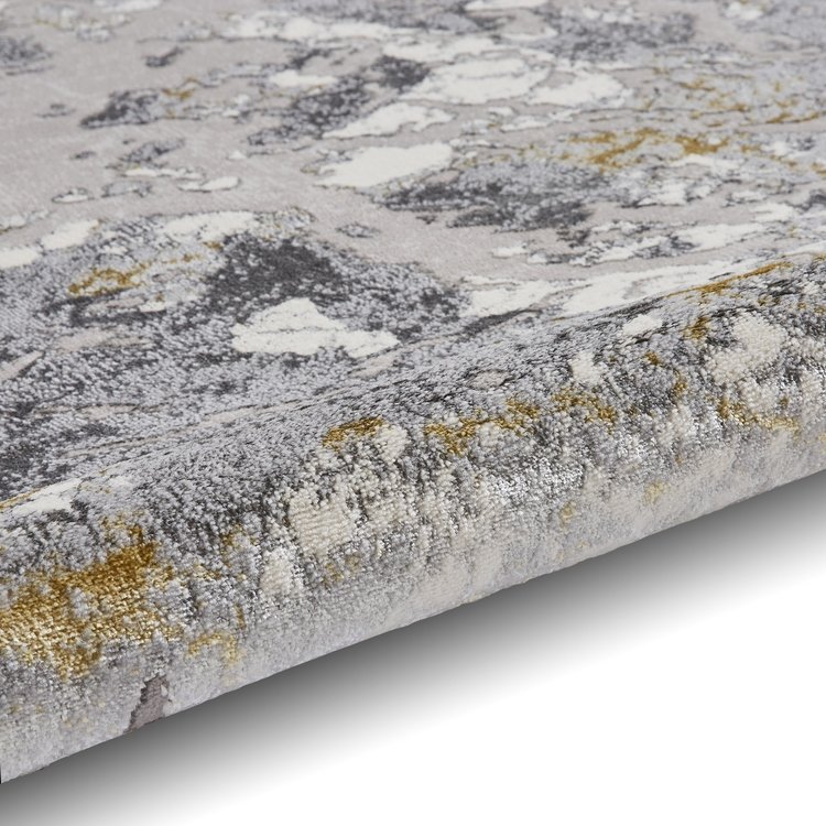 Apollo 2677 Modern Abstract Rug Grey Gold
