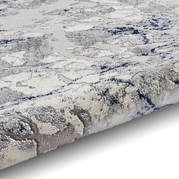 Apollo 2677 Modern Abstract Rug Grey Navy