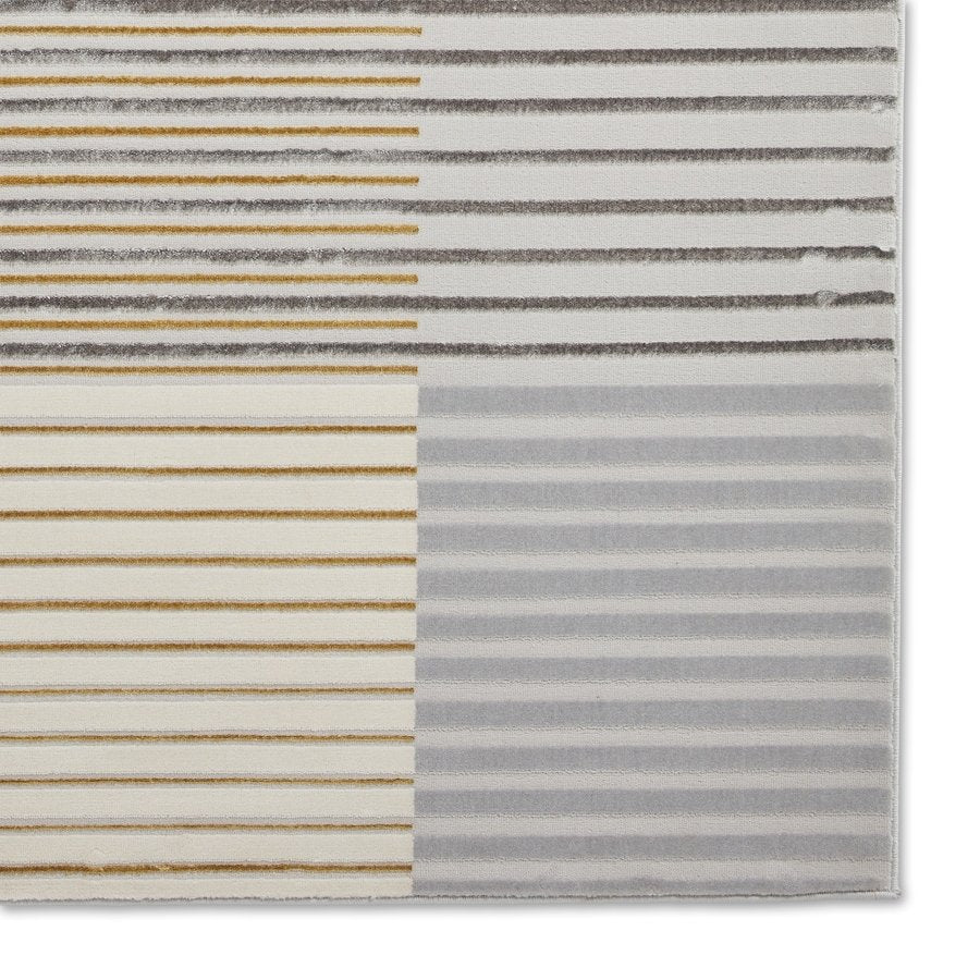 Apollo 2681 Modern Linear 80cm x 150cm Rug Grey Gold