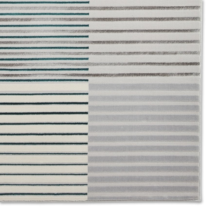 Apollo 2681 Modern Linear 120cm x 170cm Rug Grey Green