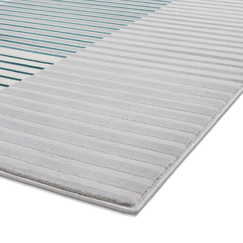 Apollo 2681 Modern Linear 120cm x 170cm Rug Grey Green