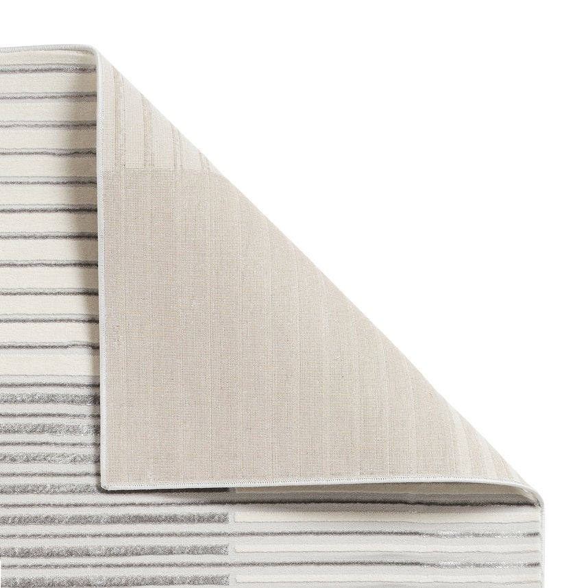 Apollo 2681 Modern Linear 80cm x 150cm Rug Grey Ivory