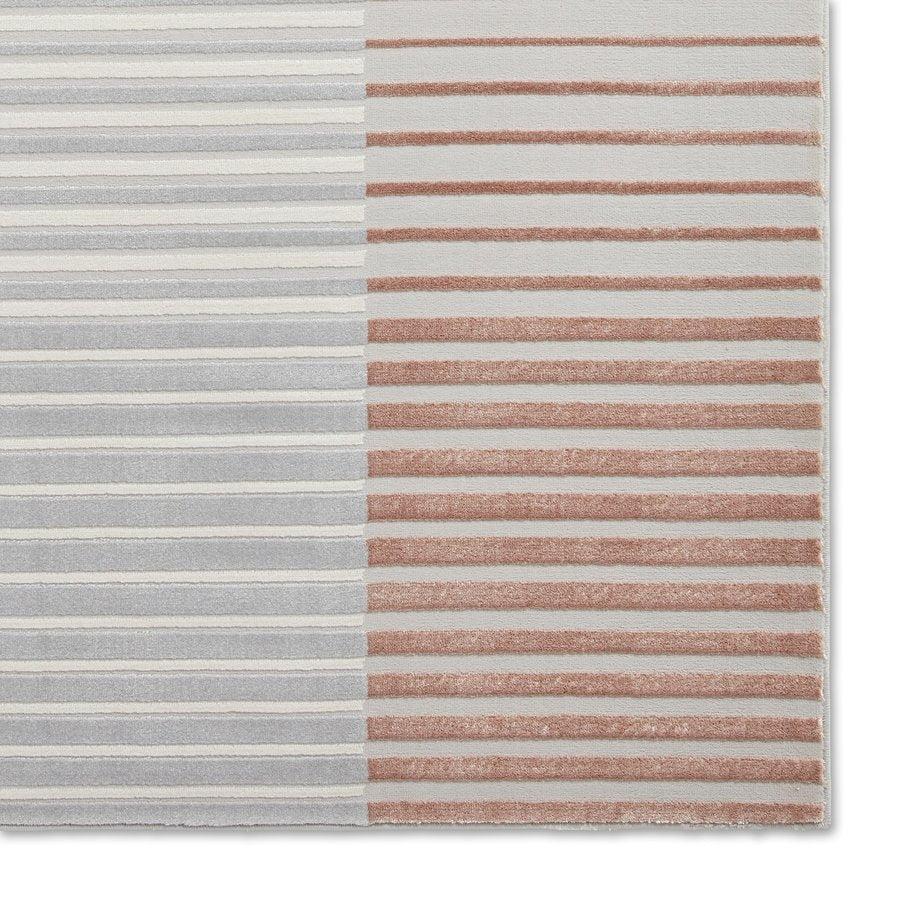 Apollo 2681 Modern Linear Rug Grey Rose