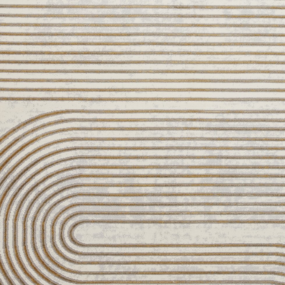 Apollo 2683 Modern Linear Rug Grey Gold