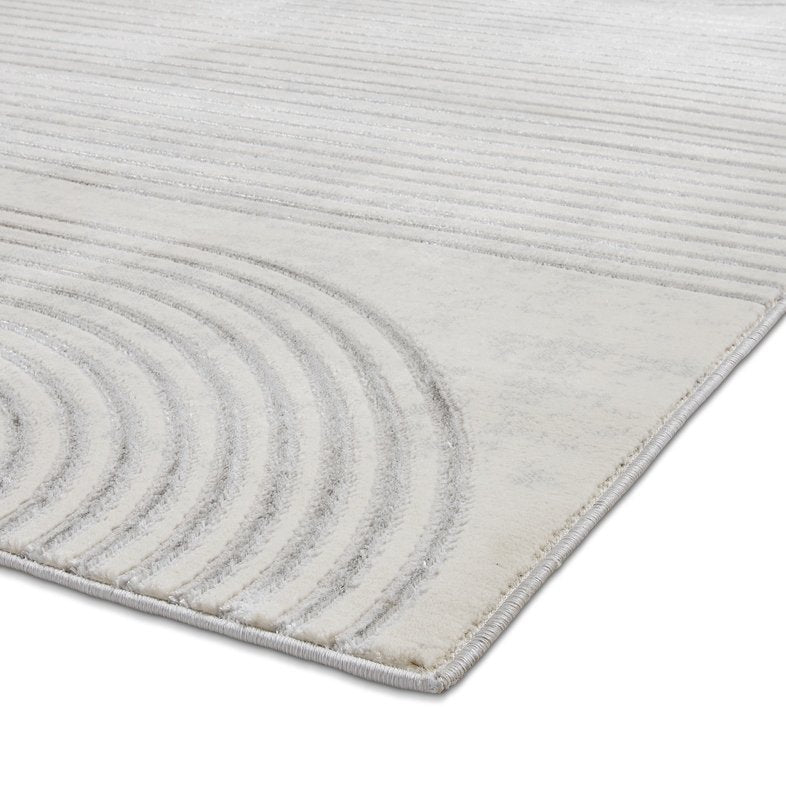 Apollo 2683 Modern Linear Rug Grey Ivory