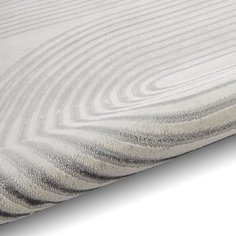 Apollo 2683 Modern Linear Rug Grey Ivory