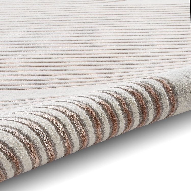 Apollo 2683 Modern Linear Rug Grey Rose