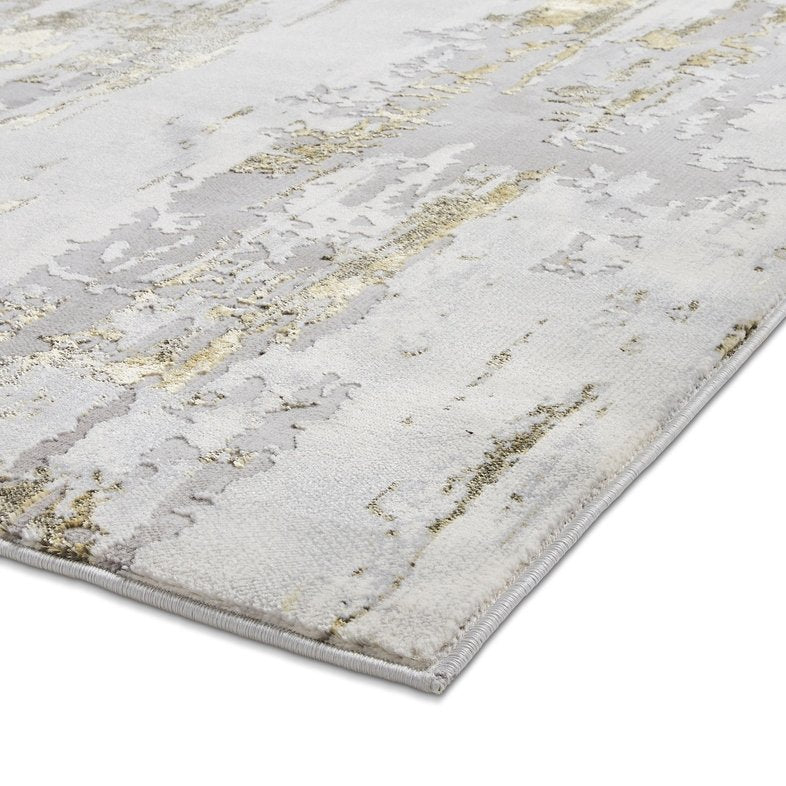 Apollo GR579 Modern Abstract Rug Grey Gold