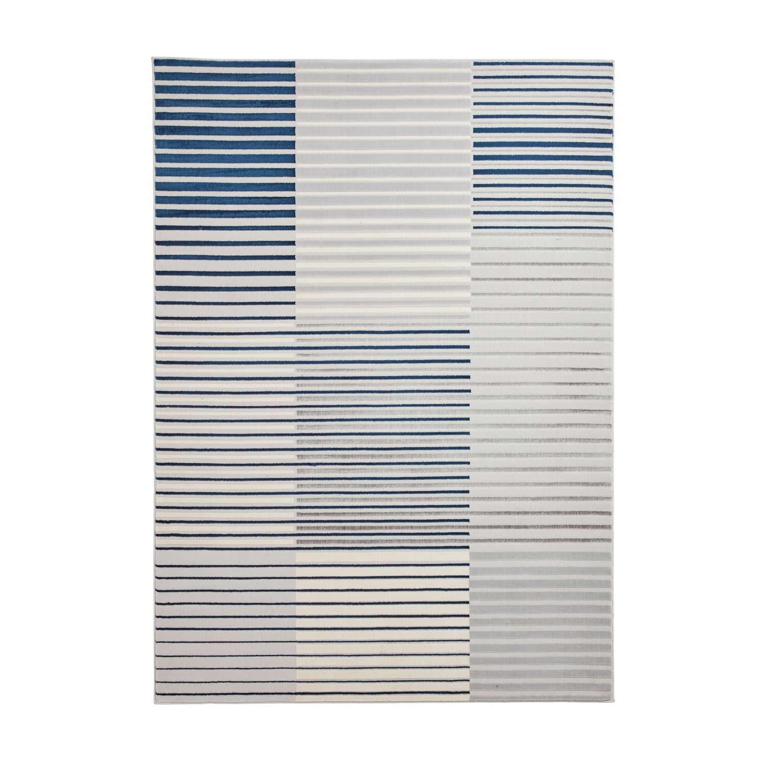 Apollo 2681 Metallic Effect Yarn Rug Grey Navy