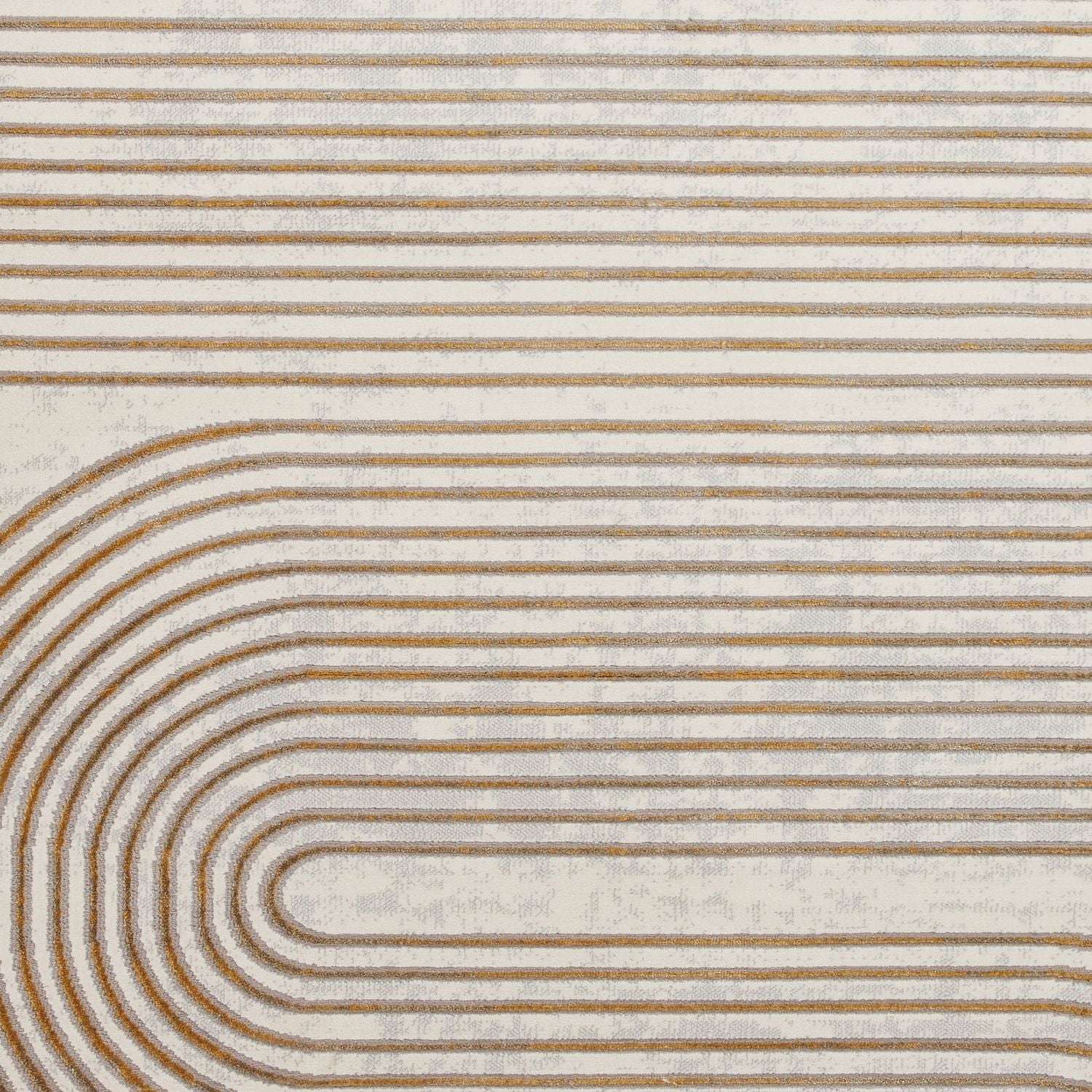 Apollo 2683 200cm x 290cm Metallic Effect Yarn Rug Grey Gold