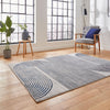 Apollo 2683 200cm x 290cm Metallic Effect Yarn Rug Grey Navy