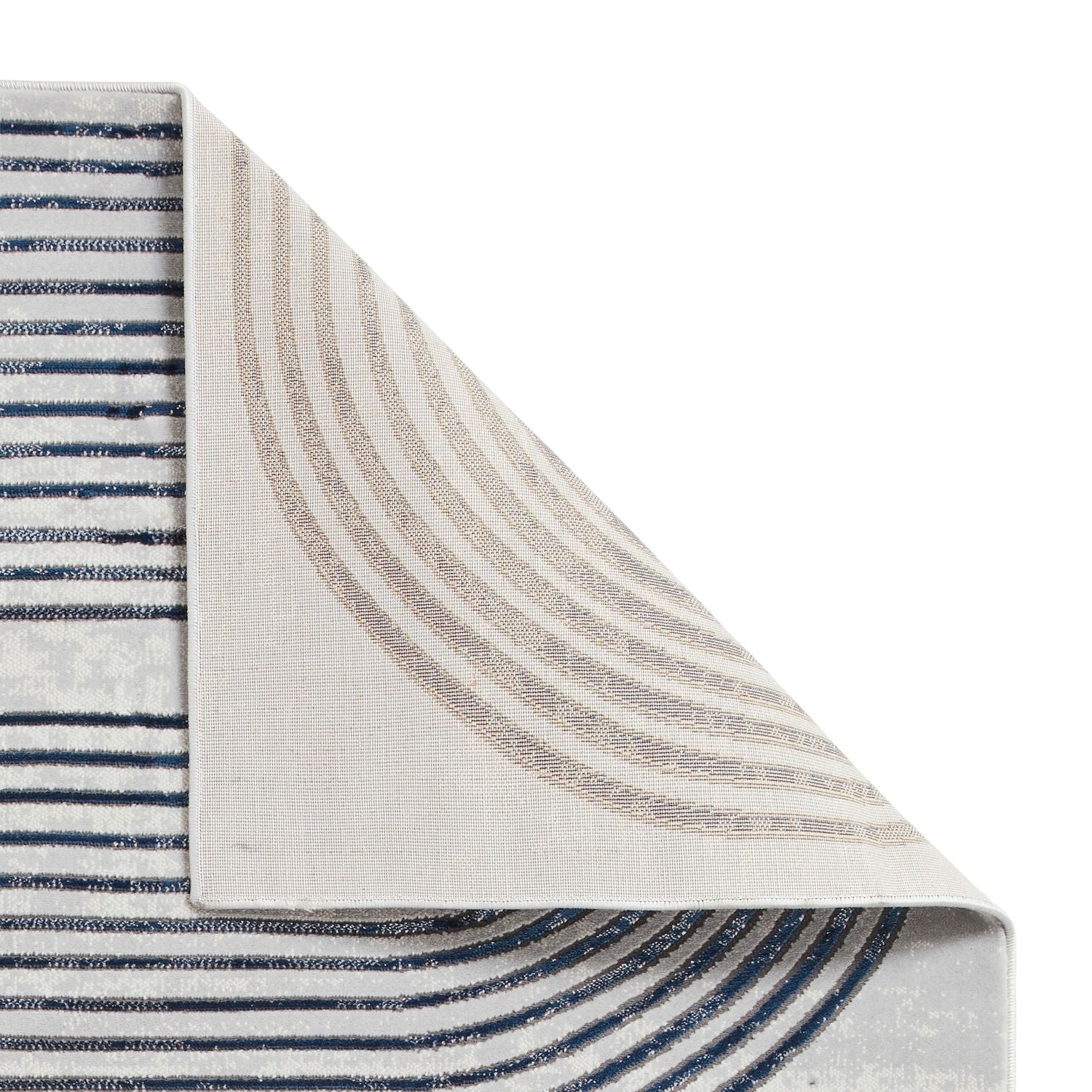 Apollo 2683 200cm x 290cm Metallic Effect Yarn Rug Grey Navy