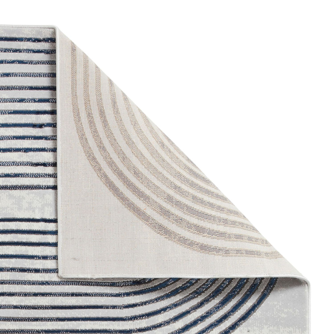 Apollo 2683 200cm x 290cm Metallic Effect Yarn Rug Grey Navy