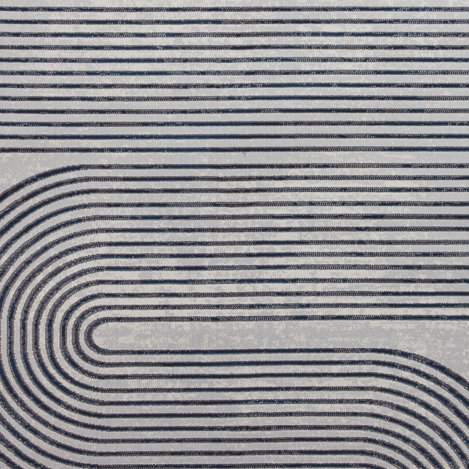 Apollo 2683 200cm x 290cm Metallic Effect Yarn Rug Grey Navy