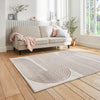 Apollo 2683 Metallic Effect Yarn Rug Grey Rose