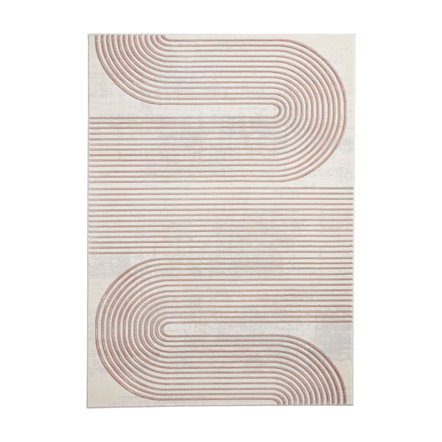Apollo 2683 Metallic Effect Yarn Rug Grey Rose