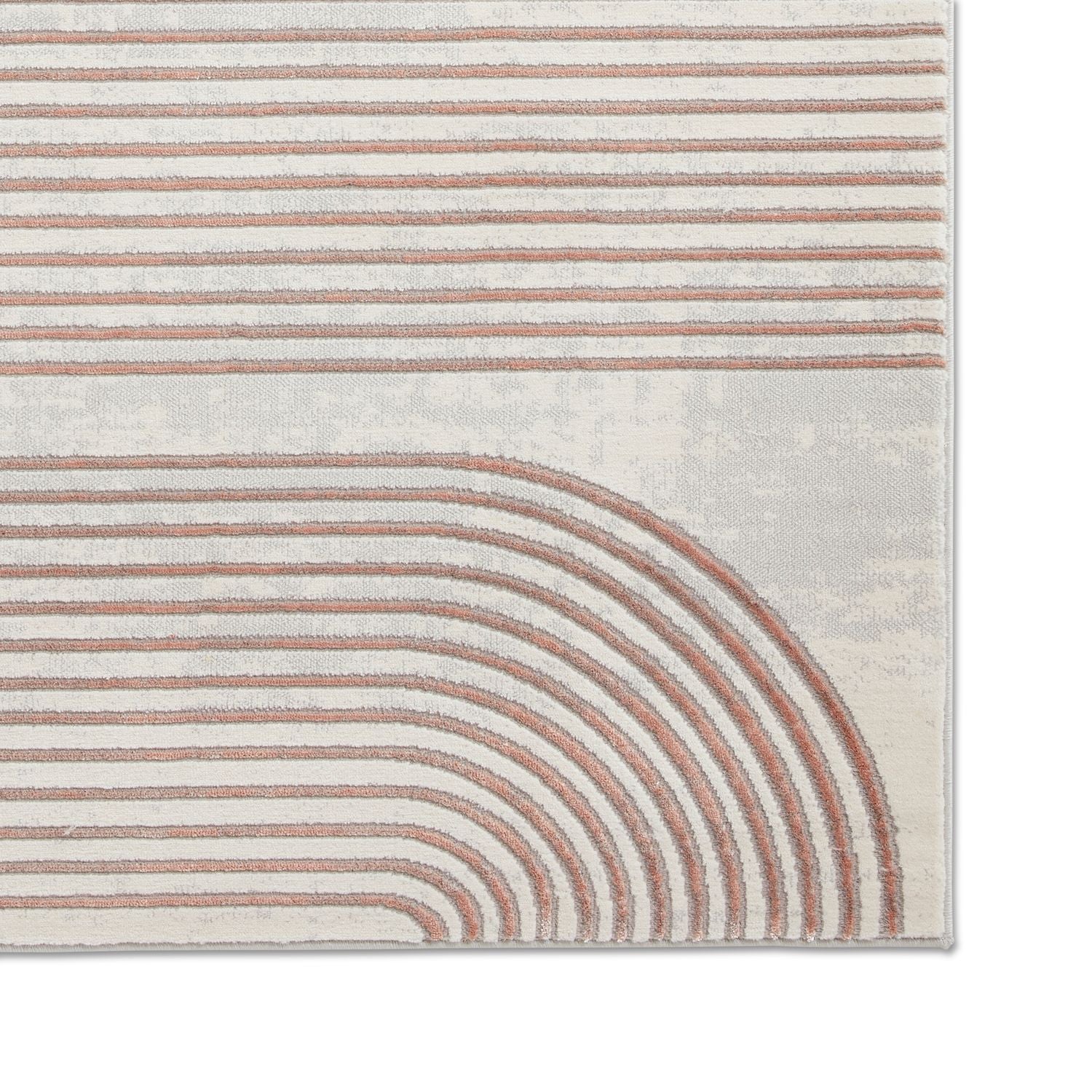 Apollo 2683 Metallic Effect Yarn Rug Grey Rose