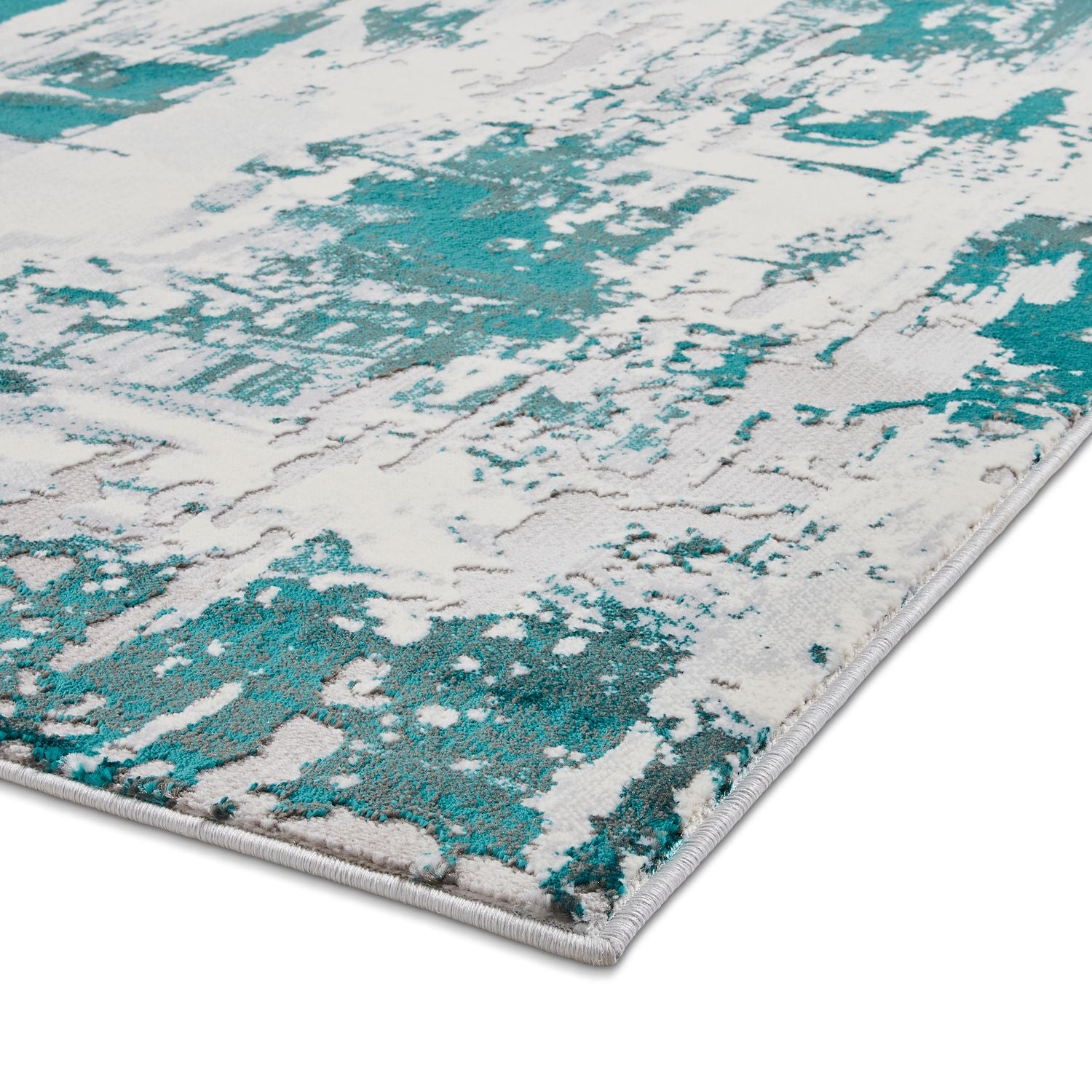 Apollo GR579 200cm x 290cm Metallic Effect Yarn Rug Grey Green