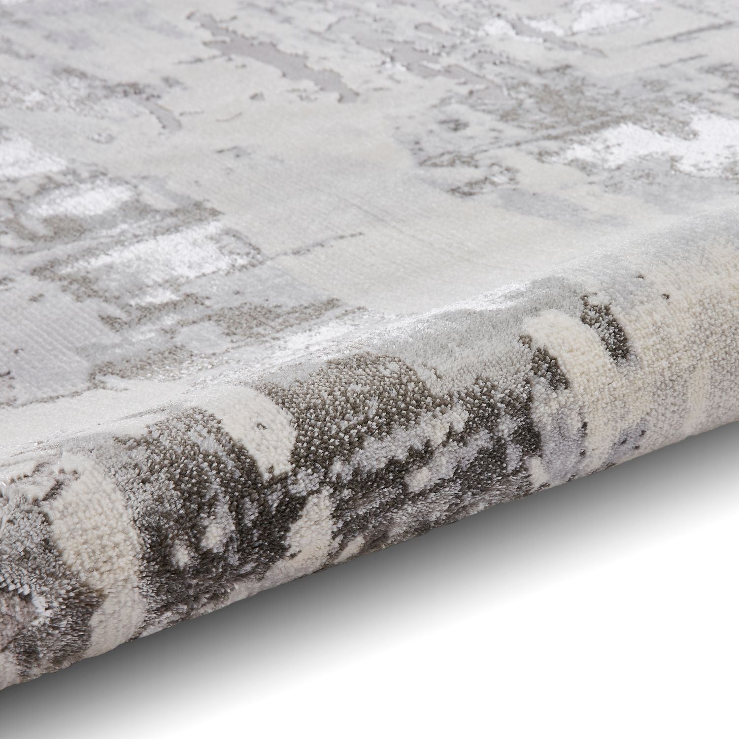 Apollo GR579 Metallic Effect Yarn Rug Grey Ivory