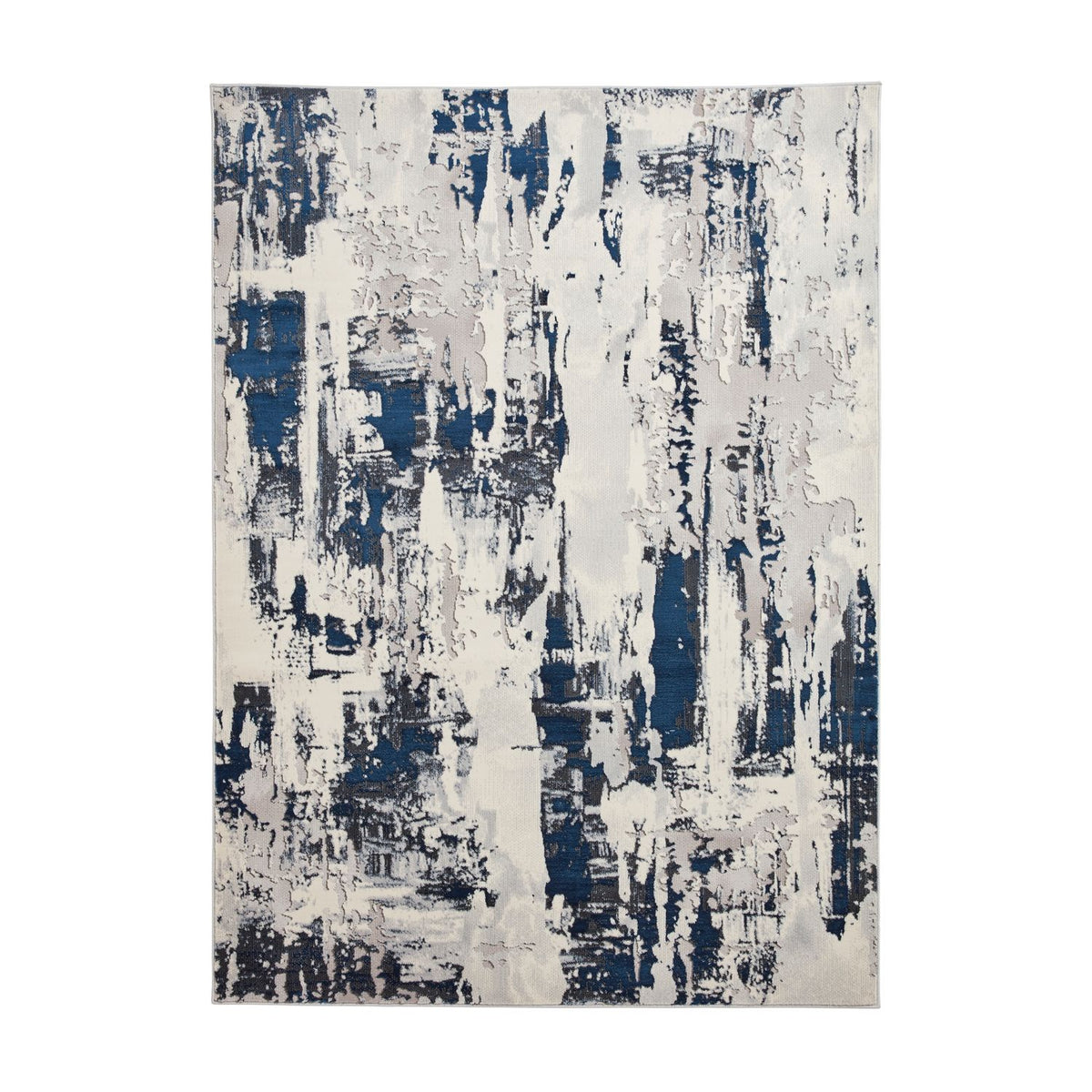 Apollo GR579 Metallic Effect Yarn Rug Grey Navy