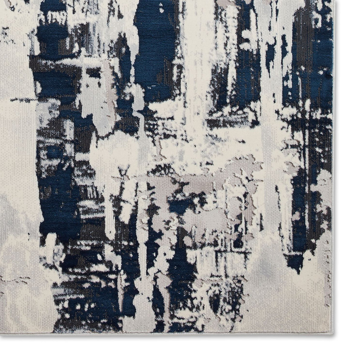 Apollo GR579 Metallic Effect Yarn Rug Grey Navy