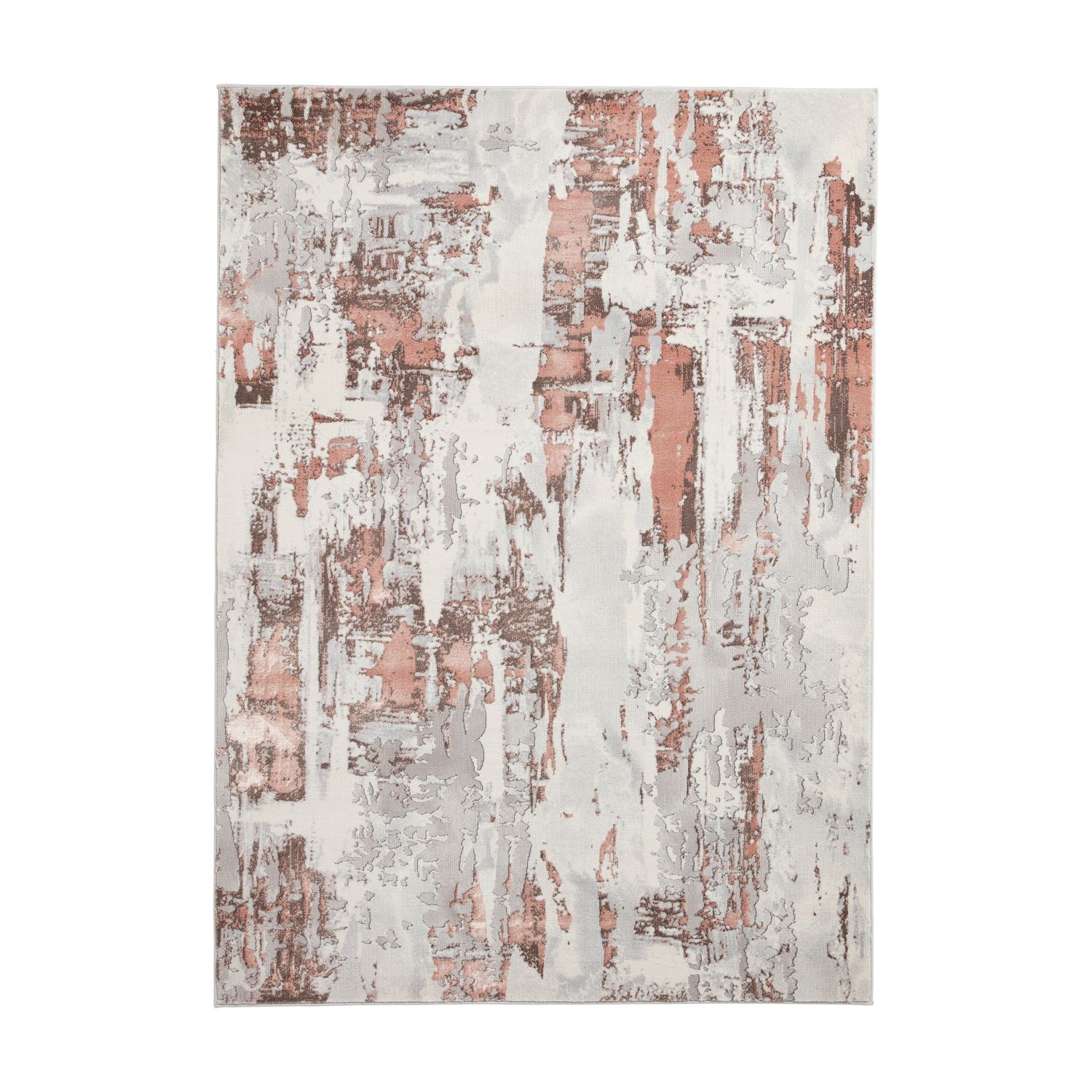 Apollo GR579 200cm x 290cm Metallic Effect Yarn Rug Grey Rose