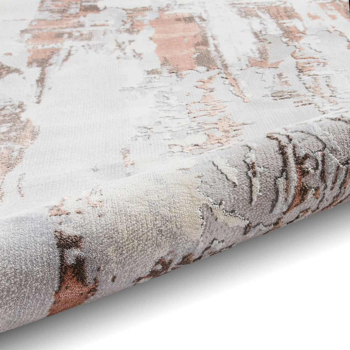 Apollo GR579 200cm x 290cm Metallic Effect Yarn Rug Grey Rose