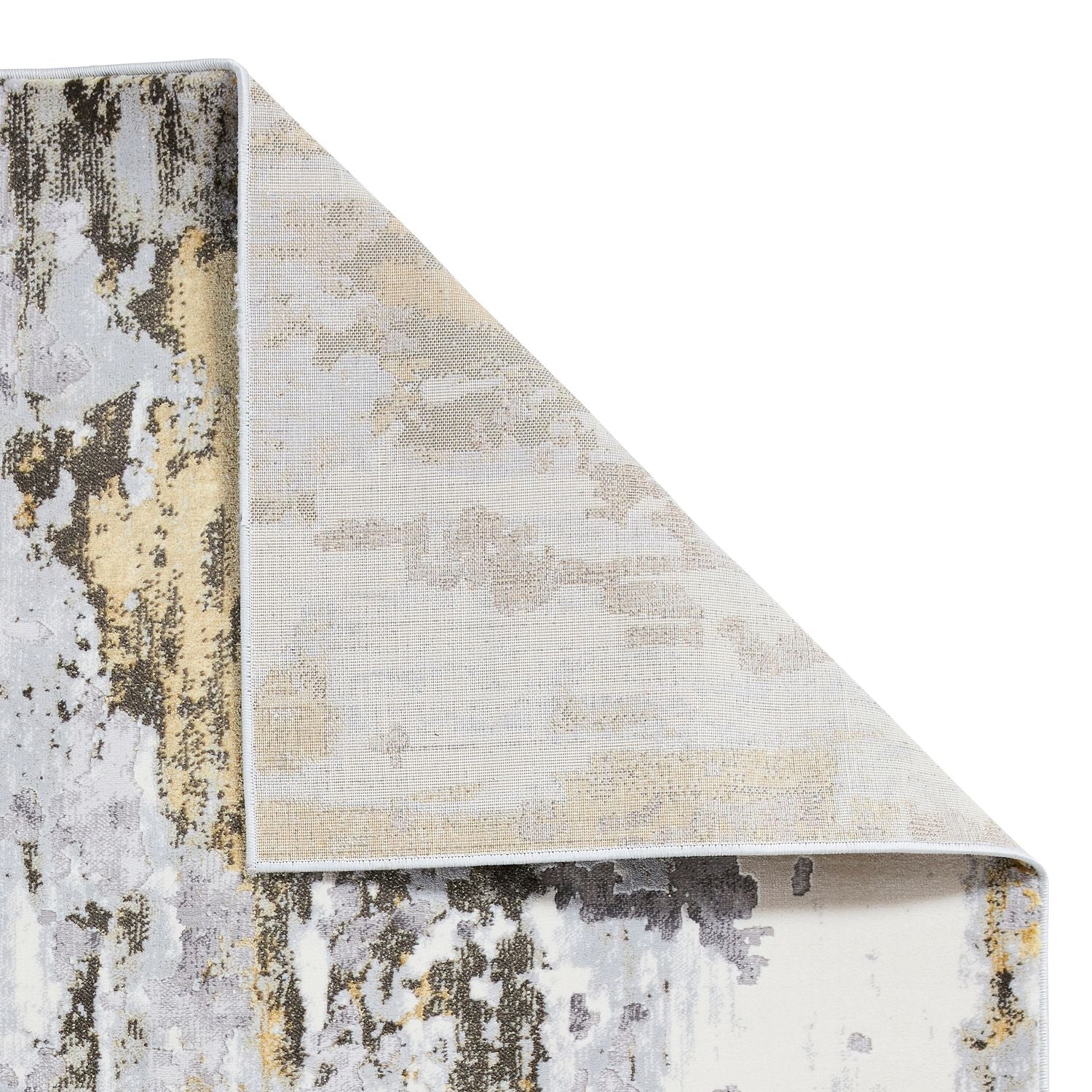 Apollo GR580 200cm x 290cm Metallic Effect Yarn Rug Grey Gold