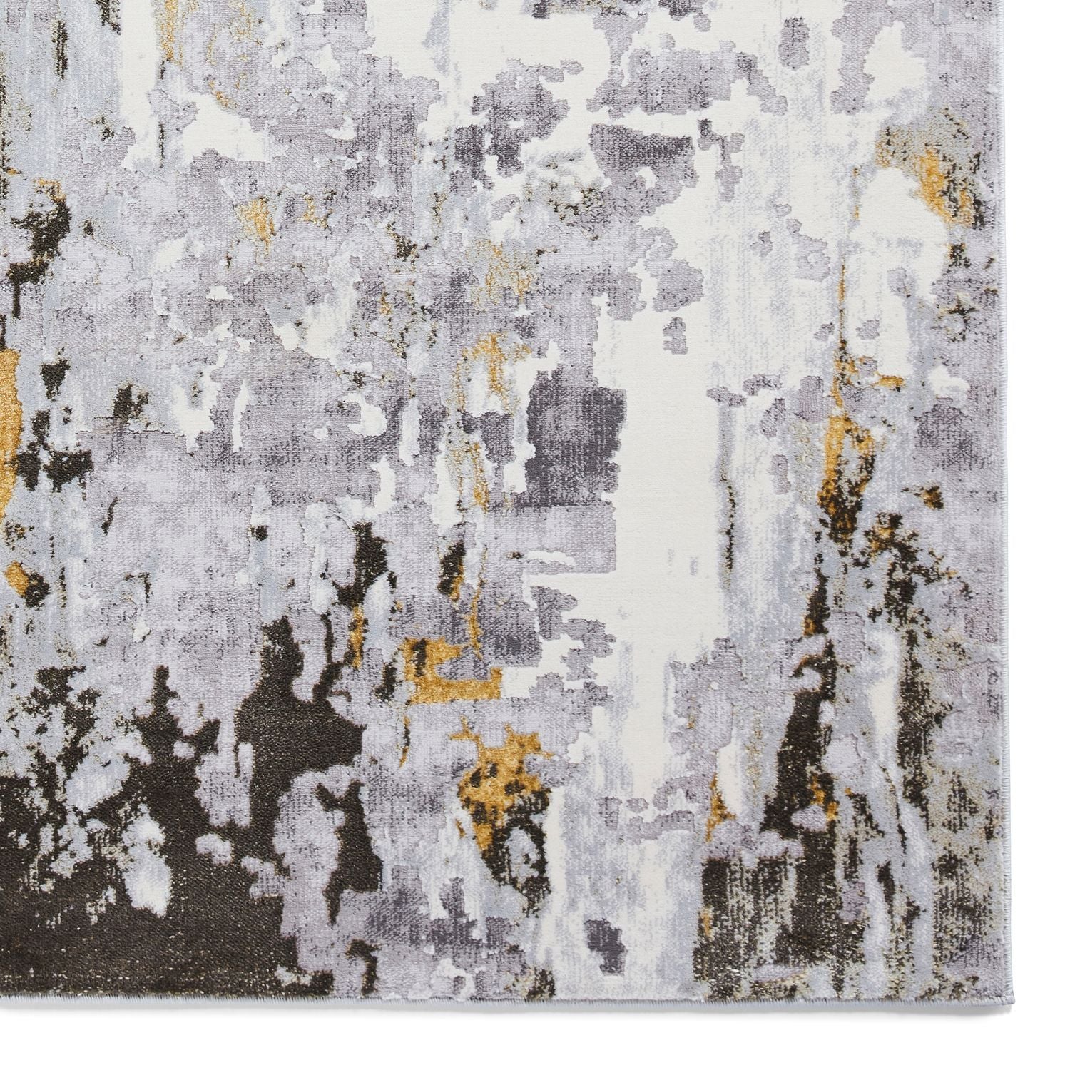 Apollo GR580 200cm x 290cm Metallic Effect Yarn Rug Grey Gold