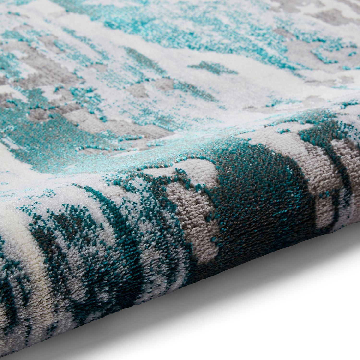 Apollo GR580 200cm x 290cm Metallic Effect Yarn Rug Grey Green