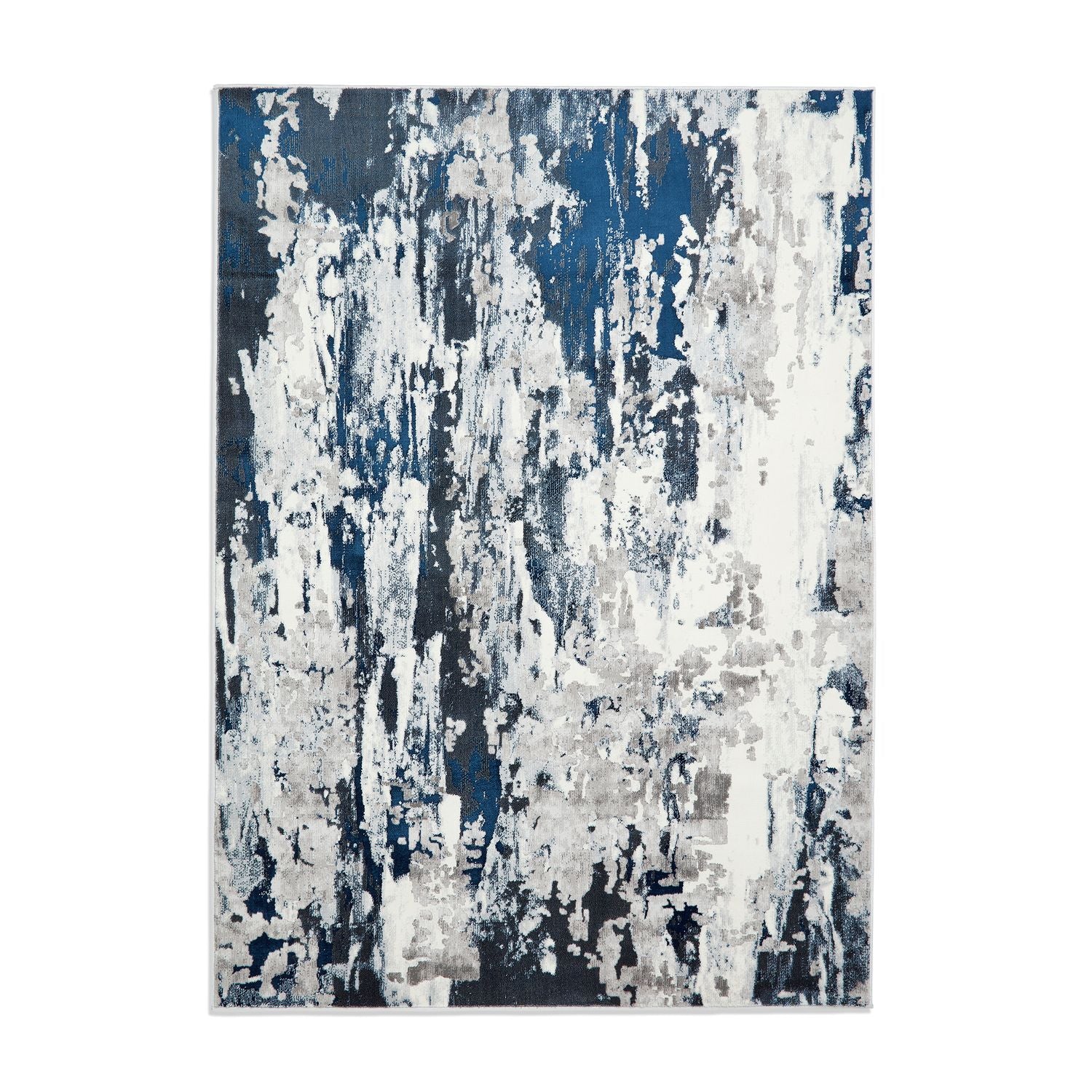 Apollo GR580 200cm x 290cm Metallic Effect Yarn Rug Grey Navy