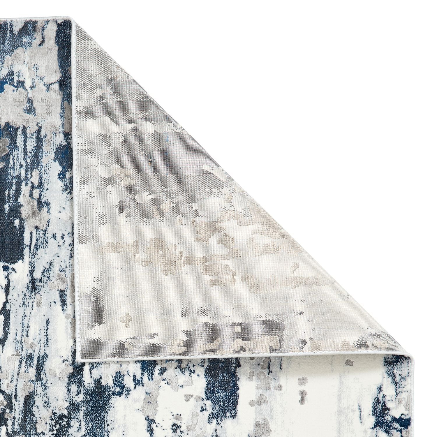Apollo GR580 200cm x 290cm Metallic Effect Yarn Rug Grey Navy